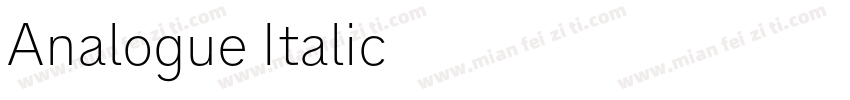 Analogue Italic字体转换